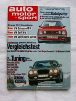 ams 4/1985 Vergleich 525e E28 vs. Audi 100CC 5E vs. 230e W124