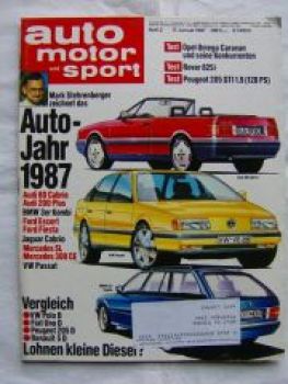 ams 2/1987 Vergleich: Polo D vs. Uno D vs. 205D vs. R5 Diesel,