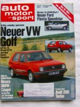 ams 16/1983 Ford Fiesta Speedster,VW Golf II,Audi 200 Turbo (44)
