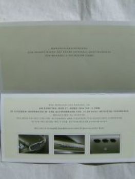 Maserati Quattroporte Einladung Vorstellung März 2004
