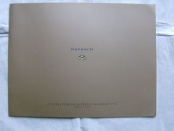 Maybach 57S Ausstattungen & Preise 2.Juli 2007