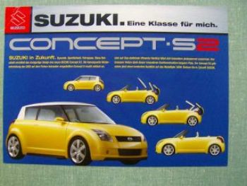 Suzuki Concept S2 2004 Prospekt Rarität NEU