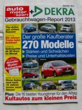 ams +DEKRA Gebrauchtwagen-Report 2013 270 Modelle