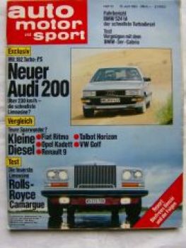 ams 12/1983 BMW 524td E28,BMW 320i E30 Baur Cabrio,