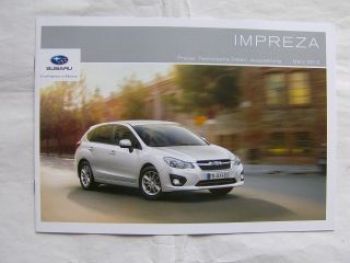 Subaru Impreza Preisliste März 2013 NEU