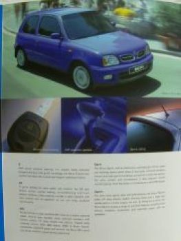 Nissan the micra model range K11 England Prospekt Brochure
