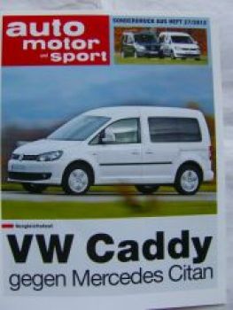 ams 27/2012 VW Caddy 1.6TDI Trendline BMT vs. Citan 109 CDi