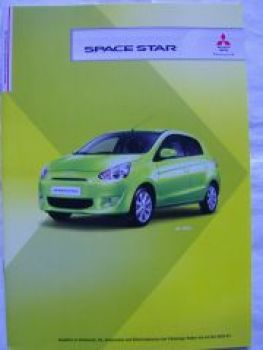 Mitsubishi Space Star Prospekt April 2013 NEU