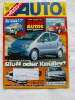 Auto Straßenverkehr 20/1997 A-Klasse BR168,Golf IV 1.4 Comfortli