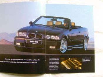 BMW M3 Cabriolet E36 März 1996 Rarität Prospekt