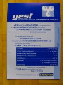 Yes Roadster Prospekt Rarität