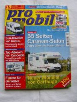 pro mobil 10/2000 Knaus Sun Taveller,MAN Concorde,Carthago Mondi