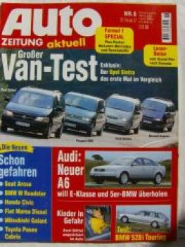 Auto Zeitung 6/1997 Opel Sintra vs. Peugeot 806 vs. Galaxy vs. E