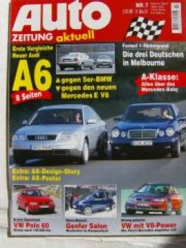 Auto Zeitung 7/1997 Audi A6 2.8 vs. E280 V6 vs. 528i E39,