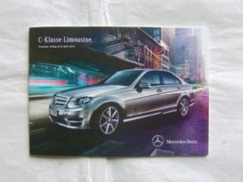 Mercedes Benz C-Klasse BR204 Limousine 8.April 2013 NEU