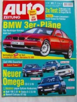 Auto Zeitung 7/1994 C200 W202,Ford Fiesta 1.4i,Peugeot 306 XSi,