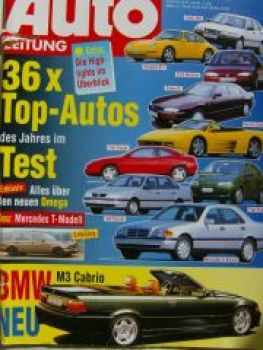 Auto Zeitung 1/1994 BMW M3 Cabrio E36,M3 E36 Coupè vs. C36 AMG