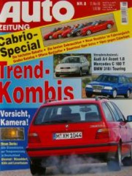 Auto Zeitung 8/1996 A4 Avant 1.8 vs. C180 T W202 vs. 318i Tourin