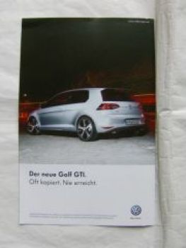 VW Golf VII GTI +Playboy Werbung Mai 2013 NEU Rarität