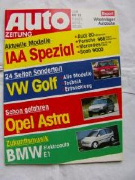 Auto Zeitung 18/1991 Audi 80 2.8E B4,Opel Astra 1.6iGLS,Fiat Tip