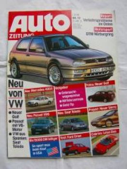 Auto Zeitung 10/1991 VW Passat VR6,400E W124,Orion,Toledo,