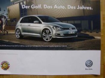 VW Golf VII Poster Das Auto des Jahres 2013 NEU