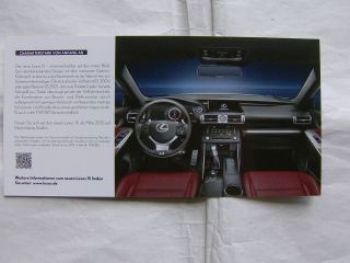 Lexus IS F Sport Karte Januar 2013 NEU