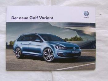 VW Golf VII Variant Prospekt April 2013 NEU