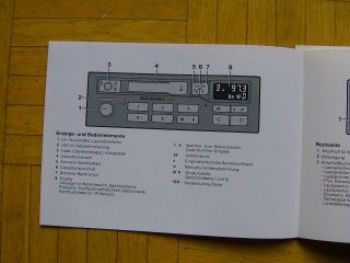 BMW Autoradio Bavaria C3 8/1991 Anleitung
