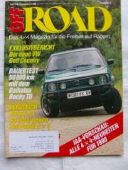 Off Road 9/1989 VW Golf Country,Daihatsu Rocky TD Dauertest,