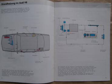 V.A.G Service Standheizung im Audi V8 Typ D11 4C Konstruktion & Funkton SSP Nr.109
