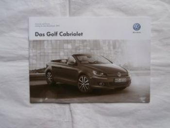 VW Golf7 Cabriolet TSI TDI 4.Oktober 2012 NEU