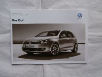 VW Golf VI Preisliste 10.Mai 2012 NEU