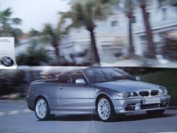 BMW Aerodynamik 3er Cabriolet E46 Prospekt Poster Mai 2003