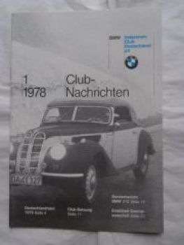 BMW Club-Nachrichten 1/1978 BMW 315 von 1934-37
