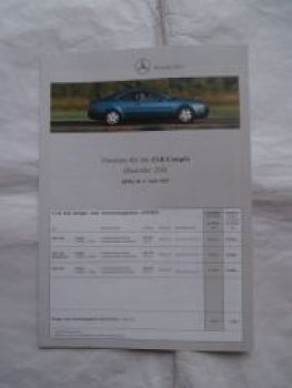 Mercedes Benz CLK-Coupès BR208 2.Juni 1997 NEU