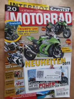 Motorrad 20/2010 MV Agusta Brutale 1090 RR Cannonball,Madaus-Harleey,MZ 660 Baghira Gebrauchtmarkt