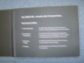 BMW Fotomappe M6 Coupe E63 intern Vorstellung
