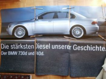 BMW 730d 740d E65 Limousine Poster Schauraum Rarität