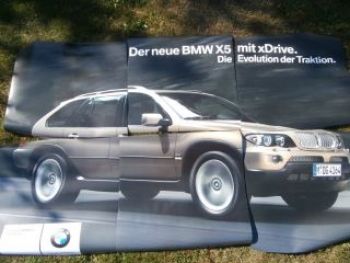 BMW X5 xDrive E53 Poster ca. 1999 Schauraum Händler Rarität