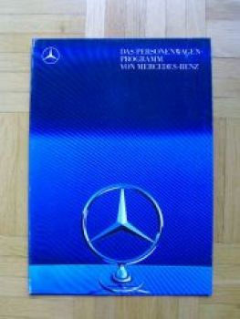 Mercedes Benz PKW W201 W124 W126 R107 Prospekt 8/1987