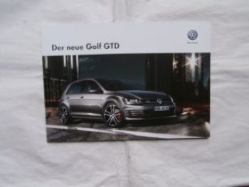 VW Golf7 GTD Prospekt Mai 2013 NEU Typ 5G
