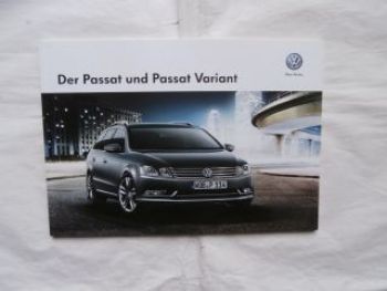 VW Passat +Variant + R-Line Januar 2013 Prospekt NEU