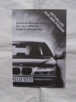 BMW 5er E39 Aktuelles aus der Presse Schlagzeilen Prospekt