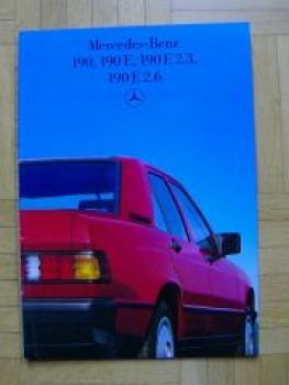 Mercedes Benz W201 190, 190E, 190E 2.3, 2.6 8/1985 Prospekt