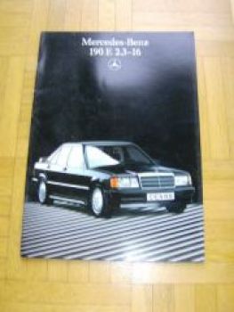 Mercedes Benz W201 190E 2.3-16  Juni 1986 Prospekt