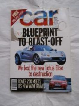 car magazine 1/1996 Lotus Elise, Rover 200vi, Megane Coupé,