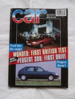 car 3/1993 Peugeot 306, Ford Mondeo,Jeep Cherokee vs. Land Rover