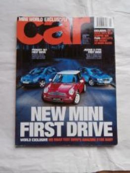 car 6/2001 Mini Cooper, Peugeot 307, Jaguar X-Type 3.0 vs. C320