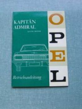 Opel Kapitän + Admiral 2.8L Betriebsanleitung 1966 NEU